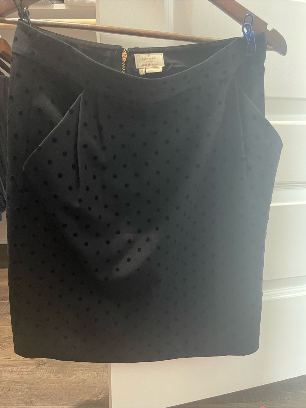 kate spade Black Polka Dot Pencil Skirt